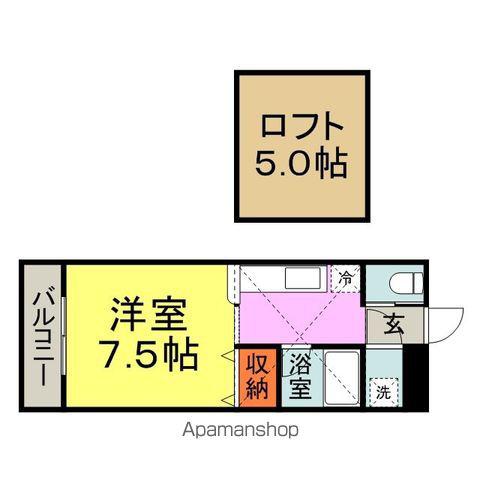 カミング小郡(ワンルーム/1階)の間取り写真