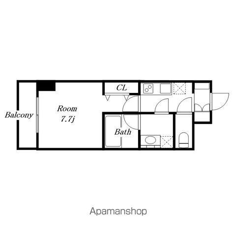 E-CITY大須(1K/2階)の間取り写真