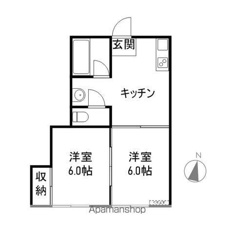 コーポ大幸(2K/1階)の間取り写真