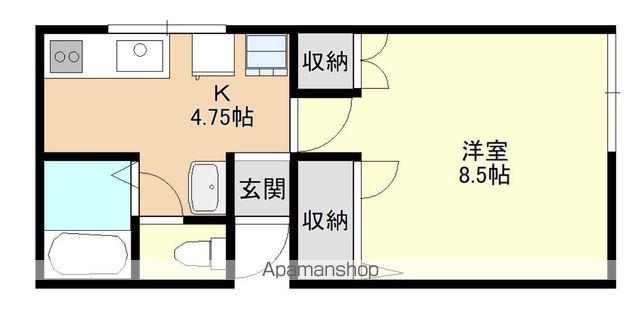 K.Jハイツ(1K/2階)の間取り写真