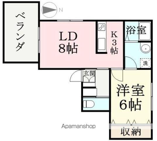 センチュリーウエスト(1LDK/3階)の間取り写真