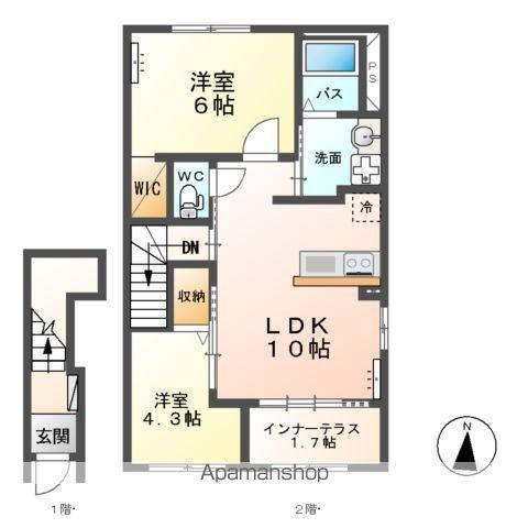 香取市佐原工事(2LDK/1階)の間取り写真