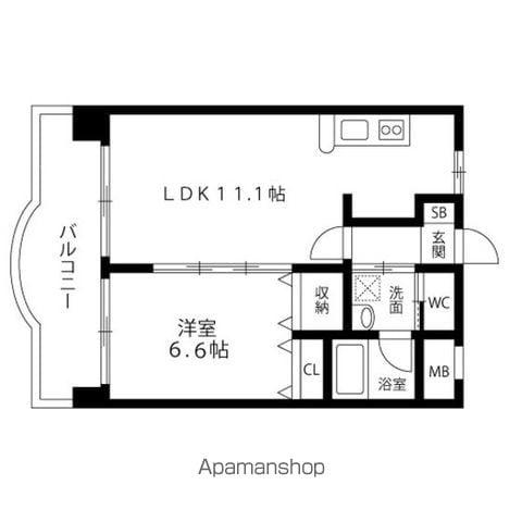 ディアフォルテⅠ(1LDK/3階)の間取り写真
