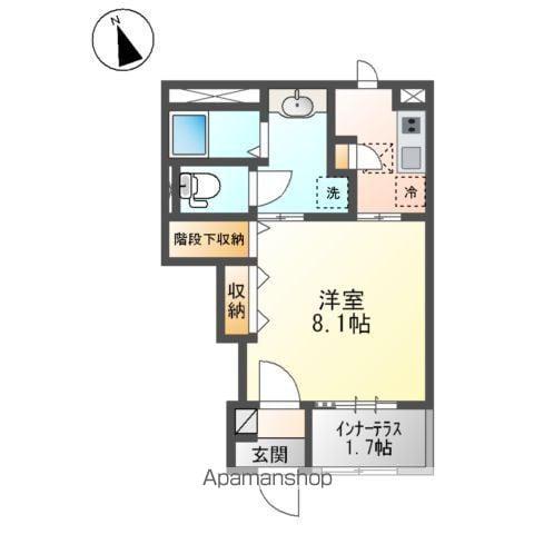 ベル・ローズN(1K/1階)の間取り写真