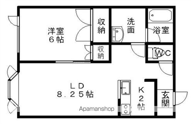 クレールハイム(1LDK/1階)の間取り写真