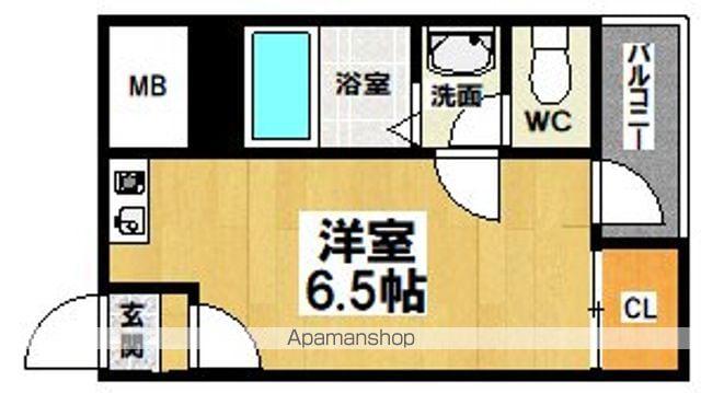 トルネード南住吉(ワンルーム/5階)の間取り写真