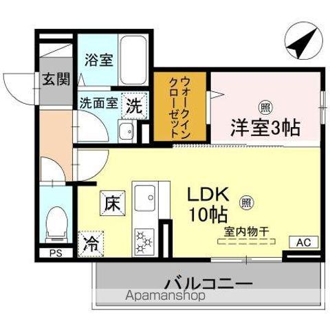 DーROOM 後三条(1LDK/1階)の間取り写真