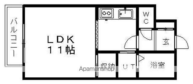 セゾンラメール(1K/3階)の間取り写真