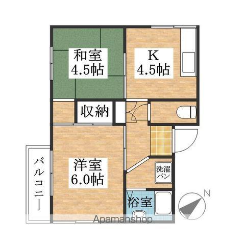 千田プレジール(2K/2階)の間取り写真