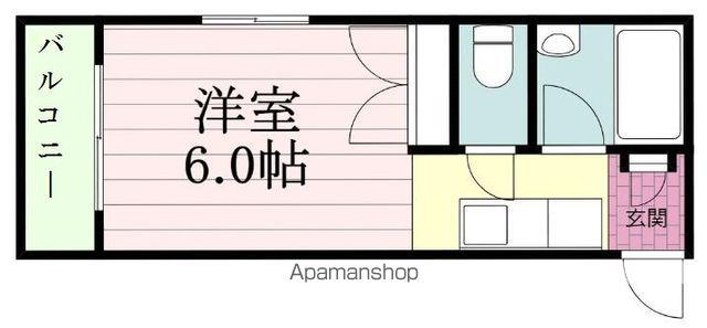 ジュネパレス我孫子第02(ワンルーム/2階)の間取り写真