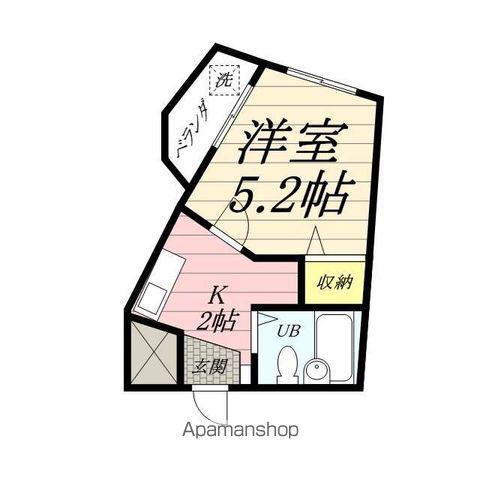 エバーグレース子安(1K/5階)の間取り写真