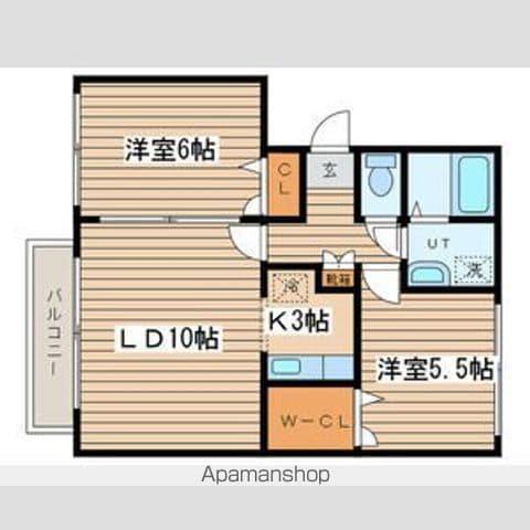 エクセルコートウィズ(2LDK/3階)の間取り写真