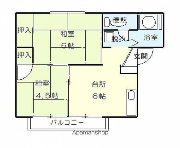 ABCハイム志津川(2DK/2階)の間取り写真