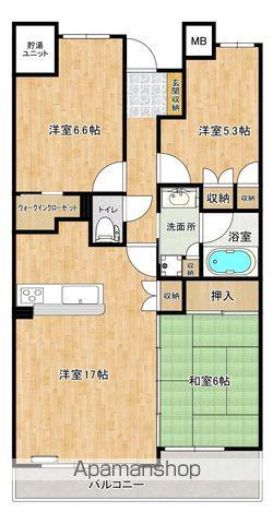 ハートウイング万石浦(3LDK/1階)の間取り写真