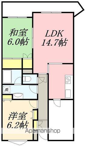 マンションRIVAGE(2LDK/5階)の間取り写真
