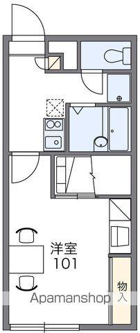 レオパレスしあわせの家(1K/1階)の間取り写真