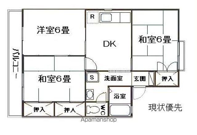 パストラール稲葉(2LDK/1階)の間取り写真