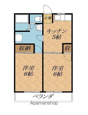 メゾン・ド・ヴェールΑ(2K/4階)の間取り写真