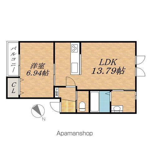 DERMOZO(1LDK/3階)の間取り写真