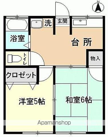 カーサイズミ(2DK/2階)の間取り写真