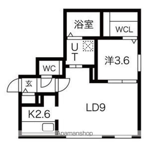 HILLS SAPPOROⅤ(1LDK/2階)の間取り写真
