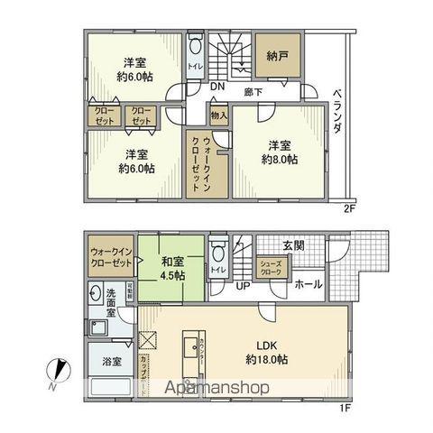 中央本線 大曽根駅 徒歩13分 2階建 築9年(4LDK)の間取り写真