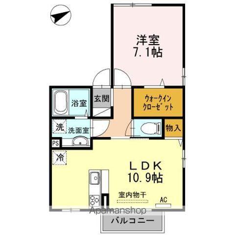 エトワールII(1LDK/2階)の間取り写真