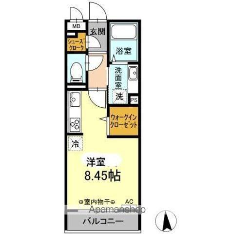 グランメゾン北野(ワンルーム/3階)の間取り写真