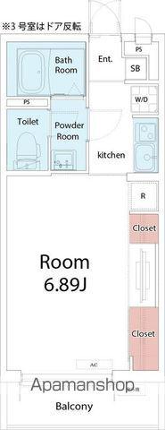 リブリ・カワセミ(1K/2階)の間取り写真