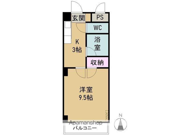 中村第12ビル(1K/3階)の間取り写真