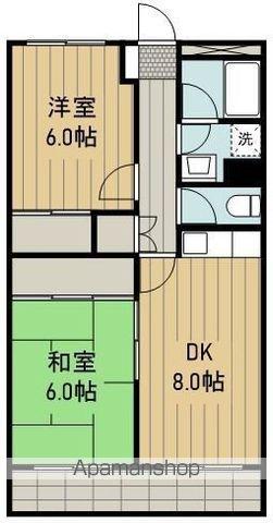 サンロード昭島(2DK/3階)の間取り写真