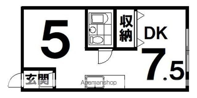 キャンパスONO A(1DK/1階)の間取り写真