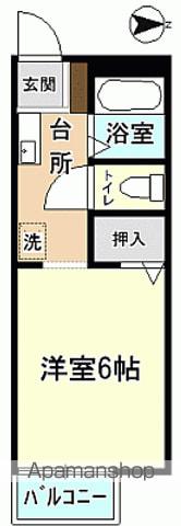 パナート郷ケ丘(1K/1階)の間取り写真