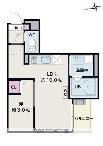 JACK KORAKUⅡ(1LDK/3階)の間取り写真