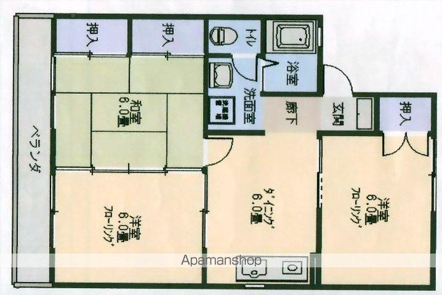 グリーンハイツB(3DK/2階)の間取り写真