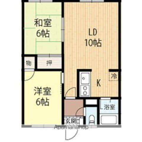 さくらハイツ1(2LDK/1階)の間取り写真