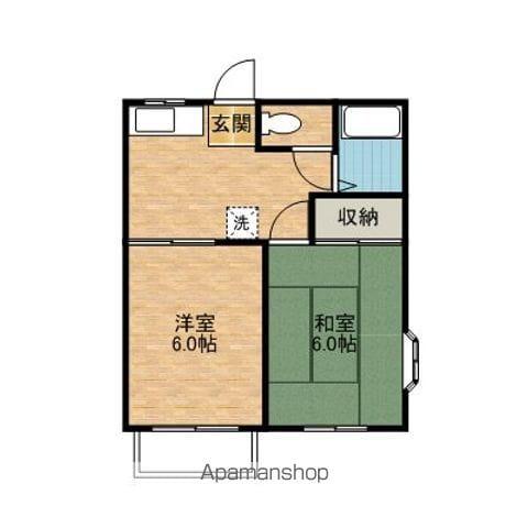 ノースポイント(2DK/1階)の間取り写真