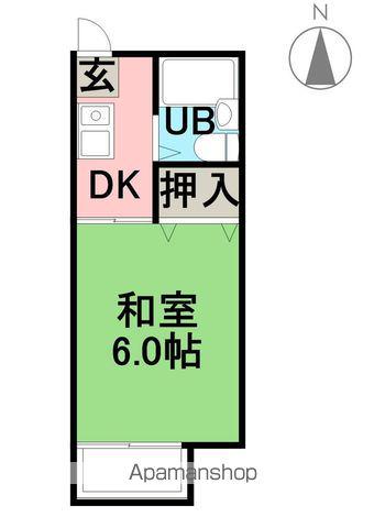 パナハイツ・K(1K/2階)の間取り写真