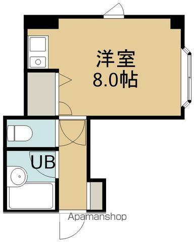 コーポラス上野(ワンルーム/2階)の間取り写真