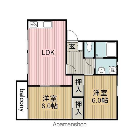 フレグランス桜C棟(2LDK/1階)の間取り写真