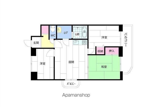 GRAMERCY SAPPORO(3LDK/8階)の間取り写真