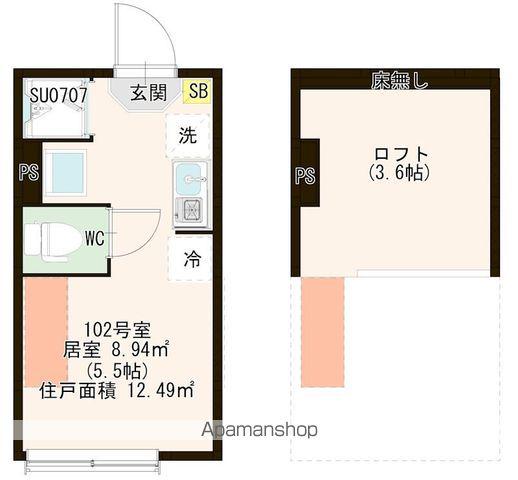 CORE STYLE板橋(ワンルーム/1階)の間取り写真