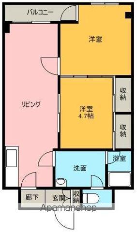 ウッドネスト宇多津Ⅱ(2LDK/10階)の間取り写真