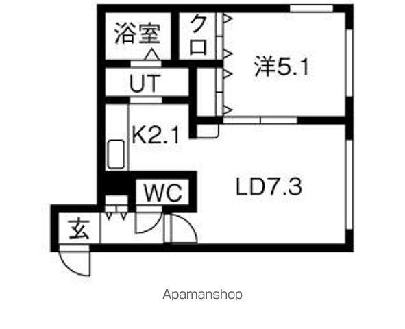 リヴェール元町(1LDK/3階)の間取り写真