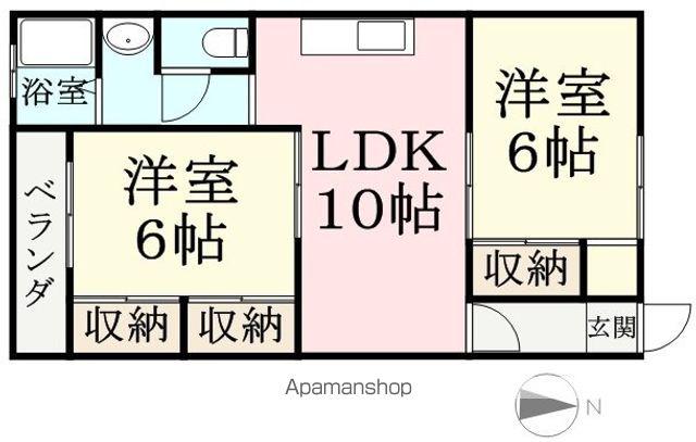 PEYTON PLACE(2LDK/2階)の間取り写真