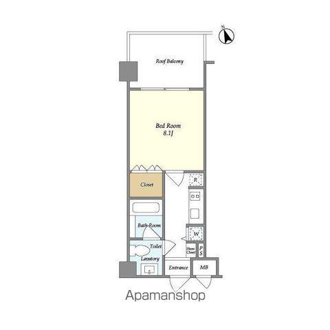 NONA PLACE渋谷富ヶ谷(1K/3階)の間取り写真