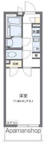 クレイノSOLUTIONS 6(1K/3階)の間取り写真