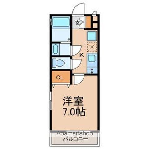 メゾン ウィステリア(1K/1階)の間取り写真