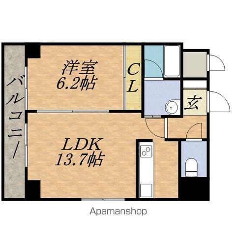レジディア札幌駅ノース(1LDK/10階)の間取り写真
