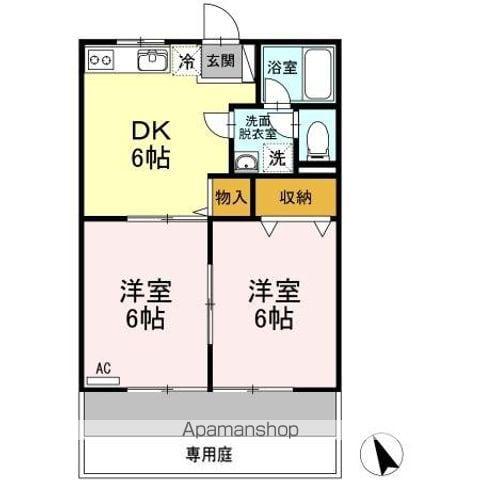 ドリームみずほ A棟(2DK/1階)の間取り写真